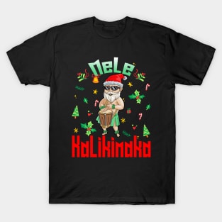 Mele Kalikimaka Christmas Santa Shaka Hawaii T-Shirt